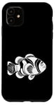 Coque pour iPhone 11 Line Art Poisson & Ichtyologiste Faux Percula Poisson Clown