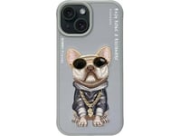 Nimmy Iphone 15 6.1" Case Gray/Gray Glasses Cool Dog