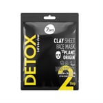 7DAYS DETOX Clay Sheet Face Mask 12g with Kaolin and Seaweed Extra Cleansing