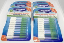 6 x Wisdom GREEN MEDIUM Clean Between Rubber 20 Interdental Plaque Brushes