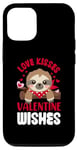 iPhone 12/12 Pro Love Kisses Valentine Wishes Sloth Valentine's Day Couple Case