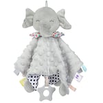 Vicloon Serviette de Bébé Jouets,Doudou Personnalisé Eléphant Doudou Serviette Apaisante d'Eveil Bébé pour Nouveau-né Tollders Filles Garçons Meilleurs Cadeaux