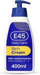 E45 Rich Cream 400 ml – E45 Cream with Evening Primrose Oil – Body Face Hand Cre