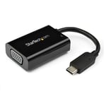 StarTech USB C to VGA Adapter with Power Delivery  1080p USB Type-C to VGA Monitor Video Converter with Charging  60W PD Pass-Through  Thunderbolt 3