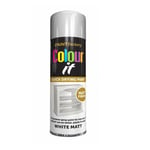 White Matt Spray Paint Aerosol Auto Car Lacquer Wood Metal 250ml