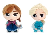 FROZEN Paire 2 Peluche 18cm Princesse Elsa et Anna Officiel DISNEY Originaux