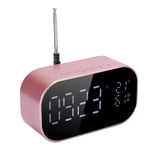 S2 Metal Shell Lcd Display Screen Wireless Bt Speaker Alarm Clock Bass Sou For