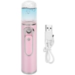 Nano Face Mist Sprayer USB Ladattava Kosteuttava Kosteuttava Kasvojen Kostutin Vaaleanpunainen