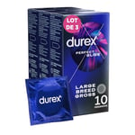 Durex PERFECT GLISS - 30 Préservatifs Extra Lubrifiés Silicone - Lot de 3 x 10 unités