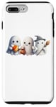 Coque pour iPhone 7 Plus/8 Plus Halloween Ghosts Witch Candy Corn Balai Citrouille Crochet Tricot