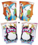 Shark and Penguin Childrens Swimming Armbands Arm Bands Floating 3 to 6 Years