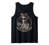 Coffee Skeleton Mom Funny Skull Bones Coffee Lover Design Tank Top