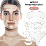 Återanvändbara Silikonrynkorborttagningsstickers Ansikte Pannhals Ögon Sticker Pad Anti-Aging Plåster Ansiktslyftande Mask Hudvård Verktyg