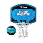 Wilson, Basketball, Mini-panier Fanatic, Incl. ballon, Avec support pour porte, Bleu/Noir, WTBA00436