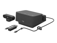 Logitech Logi Dock Focus Room Kit - Paket För Videokonferens (Logitech Logi Dock, Logitech Brio Ultra Hd Pro Webcam) - Optimerad För Uc