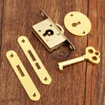 Vintage Lock & Key Set Drawer Cabinet Wardrobe Cupboard Jewelry Box Hardware