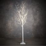 Giftsome Arbre LED avec Minuterie - A l'Interieur et a l'Exterieur - Bouleau - 600 lumières LED - Interrupteur Marche/Arrêt Automatique - Blanche