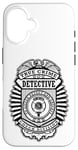 Coque pour iPhone 16 Badge de police amusant True Crime Detective Division