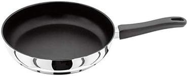 Judge Vista J222A Stainless Steel Non-Stick Large Skillet Frying Pan, 26cm, Induction Ready, Oven Safe, 25 Year Guarantee