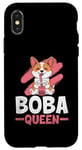 Coque pour iPhone X/XS Boba Queen - Thé au lait pour chien - Pour amoureux des perles