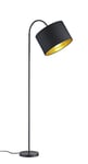 Trio Leuchten 408290179 Lampe sur Pied, Métal, Schwarz Matt/Gold