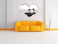 KAIASH 3d Wall Sticker The heart from a book page art heart shape in 3D look wall or door sticker wall sticker wall sticker wall decoration 92x64cm