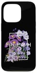 iPhone 13 Pro Purple Fresh Bloom Flowers Purple Color Graphic Case