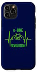 iPhone 11 Pro eBike Revolution Bicycle Electric Heartbeat Funny EKG Pulse Case