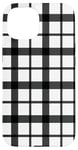 iPhone 15 Black White Checkered Plaid Flannel Gingham Pattern Checker Case