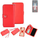 2in1 cover wallet + bumper for Infinix Note 12 Pro 5G Phone protective Case red