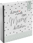 goldbuch 69041 Recipe Book Homemade Moms, Recipe Folder with 25 Printed Lined Sheets, Art Print, Mums Kitchen, White/Green, 21 x 22.5 cm