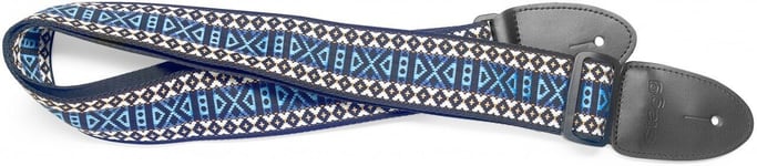 Stagg Woven Nylon Guitar Strap Blue Hootenanny