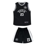 Maillot De Basketball Et Short De Paris Enfant Noir