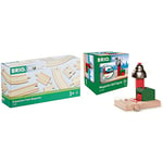 BRIO World - Expansion Pack - Beginner Wooden Train Track - Compatible with all Railway Sets & Accessories & World Magnetic Railway Bell Signal - Compatible with all Train Sets & Accessories