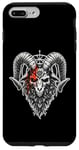 Coque pour iPhone 7 Plus/8 Plus Pentagramme occulte Baphomet Satan Païen Gothique Death Metal