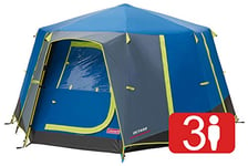 Coleman Tente OctaGo, Tente de Camping 3 Places, Tente Dôme Ultra Légère, 100% Imperméable, à Tapis de Sol Cousu