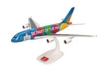 herpa Maquette Avion Emirates Airbus A380 “Destination Dubai” – A6-EOT, echelle 1/200, Snap-fit Model, pièce de Collection, d'avion avec Support, Figurine Plastique