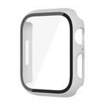 Glas+ Cover För Apple Watch case 9 8 7 6 SE 5 iWatch Tillbehör Skärmskydd Apple Watch Series 45mm 41mm 44mm 40mm 42mm 38mm Vit Whit White 45mm series 7 8 9