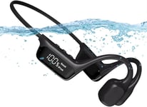 Écouteurs de natation étanches IPX8, sans fil Bluetooth 5.4, MP3, mémoire intégrée de 32 Go, écran LED numérique, sportifs, aquatiques, légers et flexibles pour nager