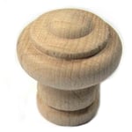 Bouton de meuble rustique hêtre naturel Ø 30 mm