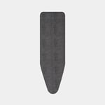 Brabantia Denim Black Ironing Board Cover with 2 mm Foam, L 124 x W 38 cm,