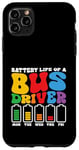 Coque pour iPhone 11 Pro Max Batterie drôle de conducteur de bus scolaire, bus public, bus