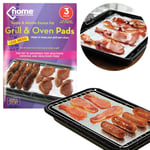 15x GRILL PADS Soak & Absorb Excess Fat 35cm x 20cm Oven Tray Healthy Meat 190ºC