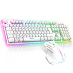 Pack clavier Azerty et souris sans fil Spirit Of Gamer Ultimate 600 Blanc