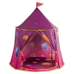 Bakaji Tente Maison de Jeu pour Enfants cabane château Jouet Enfants Structure en métal revêtement en Tissu avec Porte et fenêtres pour intérieur extérieur, Dimensions 120 x 116 cm (Rose)