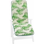 Coussin de Chaise Jardin Housse de Fauteuil Lit de Plage Pliant Doux Palmier