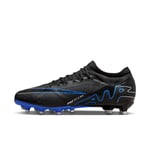 NIKE Men's Zoom Vapor 15 Ag-Pro Sneaker, Black/Chrome-Hyper Royal, 8.5 UK