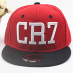 Ronaldo CR7 keps barn pojkar flickor Messi Neymar Bboy Hip-Hop Snapback keps Red-A