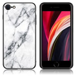 Apple Fantasy Marble iPhone SE 2020 kuoret - Valkoinen