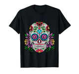 Sugar Skull Flowers Day of the Dead Dia Muertos Tea Gift T-Shirt